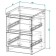 Bedside table 2 maders, 400x420x554, oak craft gold/white