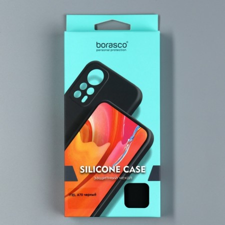 Borasco Mate case for Itel A70, silicone, black-3
