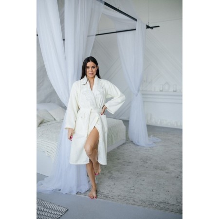 Frequency bathrobe, size 52, champagne color-1