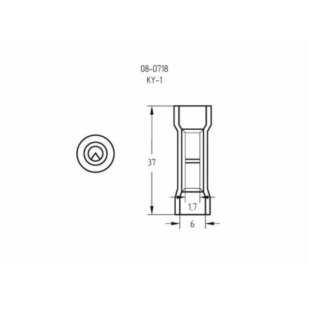 Rexant Connecting Guille, L-37mm 0.5-1 mm² (GSI-T1.0/GSI-T0.5-1.0) red-1
