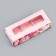 Box with a shell for 3 sweets, with the window "Festive bouquet", 13 x 5 x 3.3 cm. Confectionery packaging