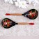 Spoon "Chernushka", semi -Babaska, 19 × 6 cm, Khokhloma, mix