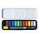 Watercolor paints, in cuvettes, with a brush, 12 colors
