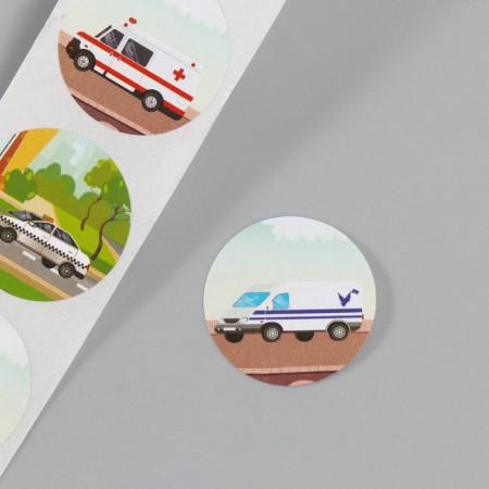Stick Paper "Office transport" d = 2.5 cm 252 pcs in the roll-2