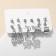 Earrings set 6 pairs "trend" snakes, color silver