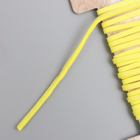 Braid decorative cord "suede light yellow" winding 3 m width 0.2 cm-2