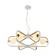 Avola chandelier, 6x40W G9, white color, gold