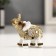 Polystone souvenir "White elephant with a blade of Arab carpet" 6.5x5.7x2.8 cm