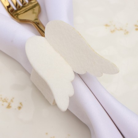 The set is decorative. Rings for napkins "Wings" 2 pcs, d = 5 cm, 100% p/e, felt-1