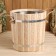 Pauline for a bathhouse, 15l, "Russian patterns", with a stainless insert