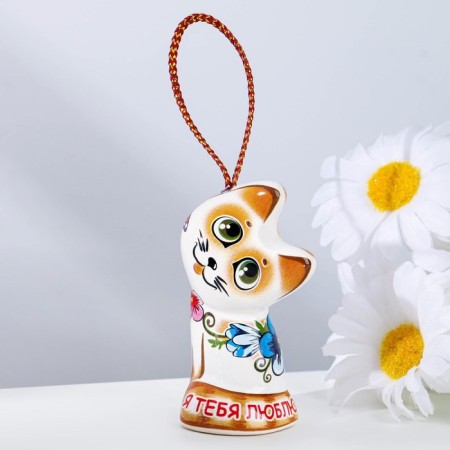 Souvenir bell "kitten. Love", 6 cm, mix