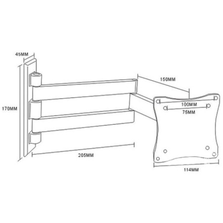 ARM Media LCD-7101 White 10 "-26 Max 15kg Nastya rotor-Vyd 102951 TV-1