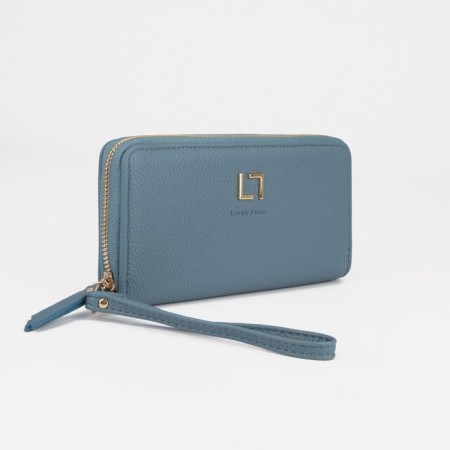Women's wallet with lightning, blue color
