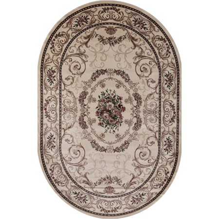 Oval carpet Merinos colizey, size 100x200 cm, color Cream