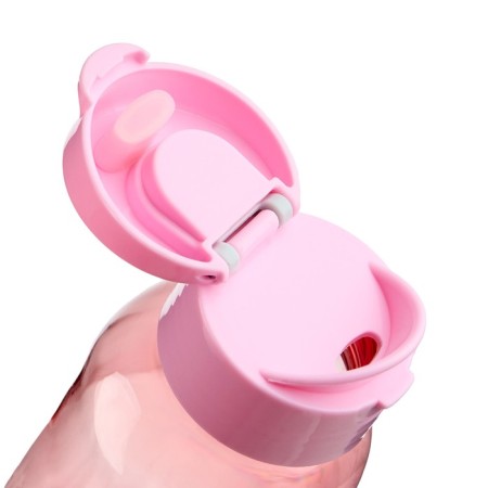Sports water bottle, 650 ml, Flores, 4.7 x 22 x 7 cm, pink-2