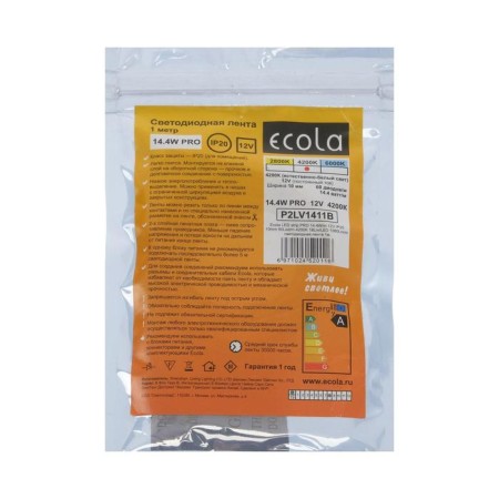 Ecola Pro 1 m, IP20, SMD5050, 60 LED/m, 14.4 W/m, 12 V, 4200K-5