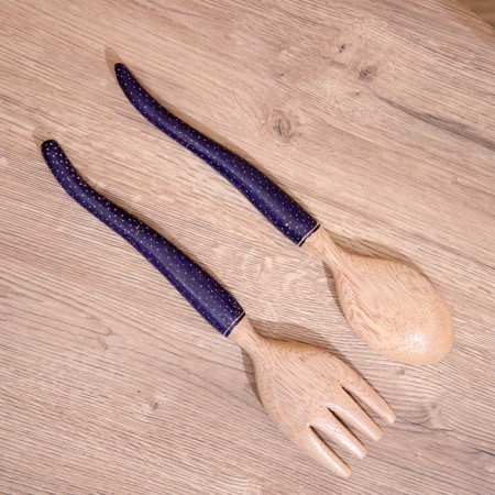 Spoon-wick for salad wooden 28 cm-2