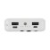 External battery 484, 10000 mAh, Type-C/Lightning/MicroUSB cables, lantern, white