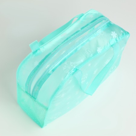 Lightning cosmetic bag, green color-2