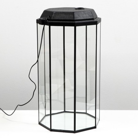 Aquarium "Binter" with a lid, 50 liters, 33 x 33 x 60/67 cm, black-2