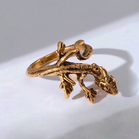 Ring "ring" chameleon, color black gold, dimensionless-3