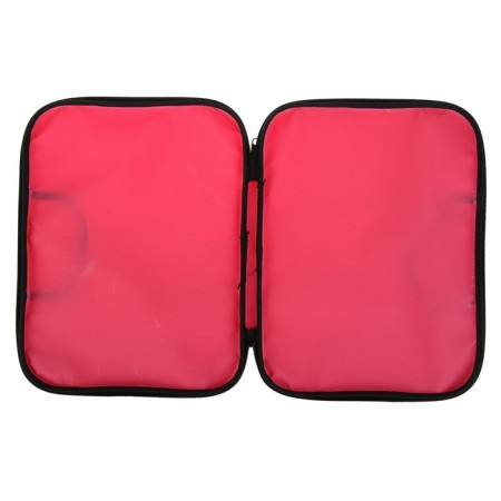 Folder with handles Textile A4, 350 x 270 x 20 mm, calligrata "Office", nylon 600D, two -color Kant, pink-2
