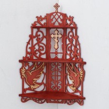 Iconostasis No. 11, color red tree, 61x18x39 cm