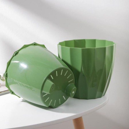 Kashpo for flowers with an insert "flute", 3 l, color malachite-8
