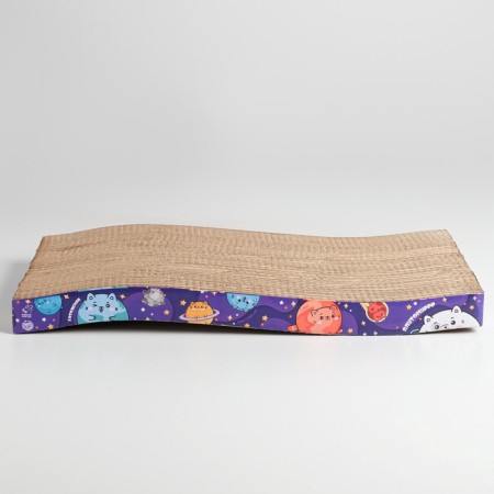 Coopete from cardboard with cat mint "Kotosmos", wave, 45 × 20 × 3.5 cm-2