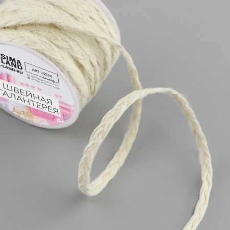 Weekes decorative canvas “Kosichka”, 6 mm, 9 ± 0.5 m, light-beige color-2