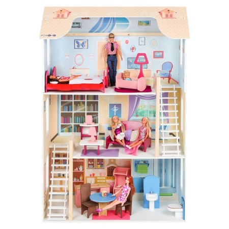 Кукольный домик «Шарм», 16 предметов мебели, 2 лестницы-7