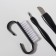 Set for pedicure, 9 items, in a package, black color