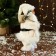 Santa Claus "in a fur suit, with a flashlight" moves, with backlight, 28 cm, white