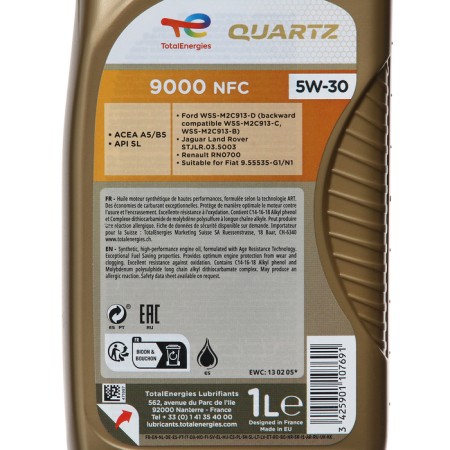 Motor oil Total quartz 9000 Future NFC 5W-30 A5/B5, 1 l synthetics-2