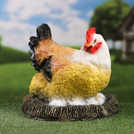 Garden figure "Chicken on the nest" 32x38x38cm-1