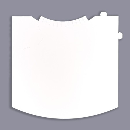 Floristic cone without a bottom, folding, white, 32x30cm-2