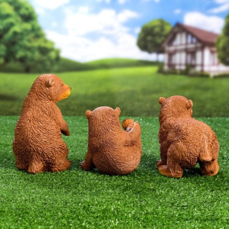 Garden figure "Bear Bear", set of 3pcs, 42x18x24cm-3