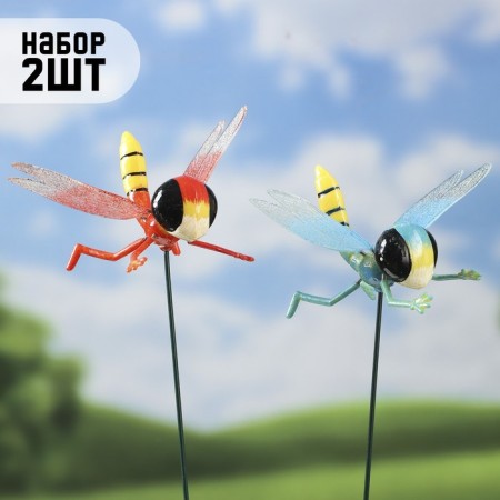 Plug "dragonfly sorceress" 40cm, set 2pcs, mix