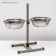 Stand with bowls, 2 x 2.5 l, height 60 cm, collapsible, green