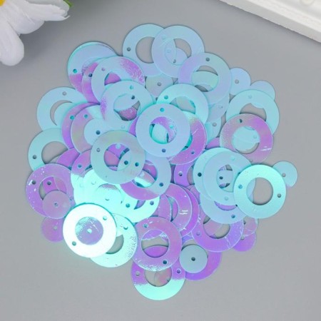 Sequins "Circle in the ring" Direct-blue set 30 g d = 2 cm-1