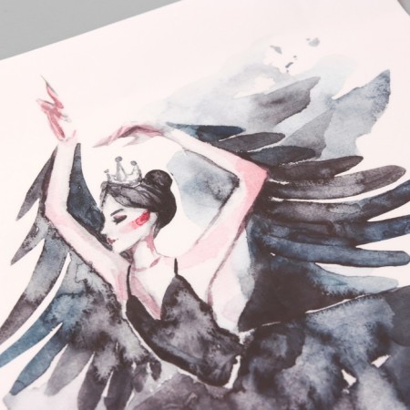 Sticker Plastic Interior Color "Ballerina - Black Swan" 30x45 cm-1