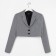 Jacket female shortened Mist p. 46, black/white