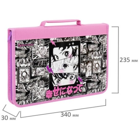 Brauberg A4 Lightning folder with a pen, an organizer, 1 department, "Anime Movie", 272216-5