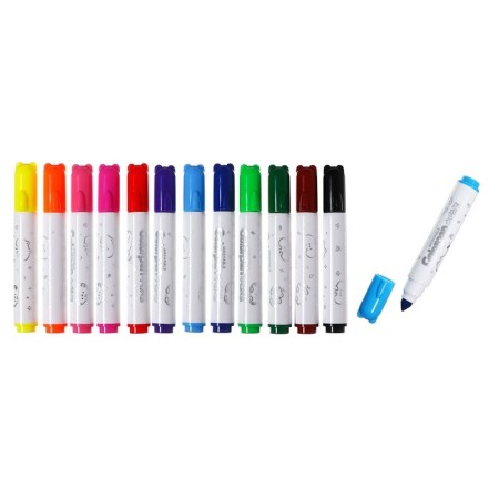 Flomasters 12 colors in a plastic tube with a handle "Mishka"-1