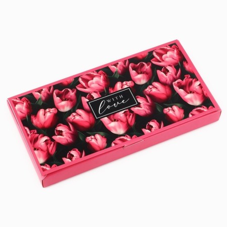Box Gift team "Tulips", 20 x 2 x 10 cm