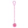 Holder for the nipple - dummy "Our Princess", on the chain, the color is pink
