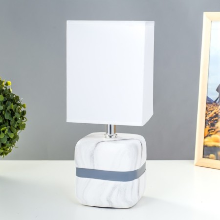 Olivia desktop E14 40W white-gray 12.5x12.5x30 cm Risalux