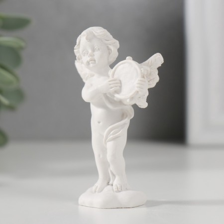 Polystone souvenir "Angel with a bell" 7x4.5x3 cm-3