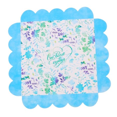 Cookie box, confectionery packaging with PVC lid, “with all my heart”, 18 x 18 x 3 cm-2
