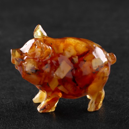 Souvenir "Pig", amber-1